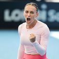 Ana Bogdan sărbătorind victoria în turul 1 la Adelaide Foto Imago