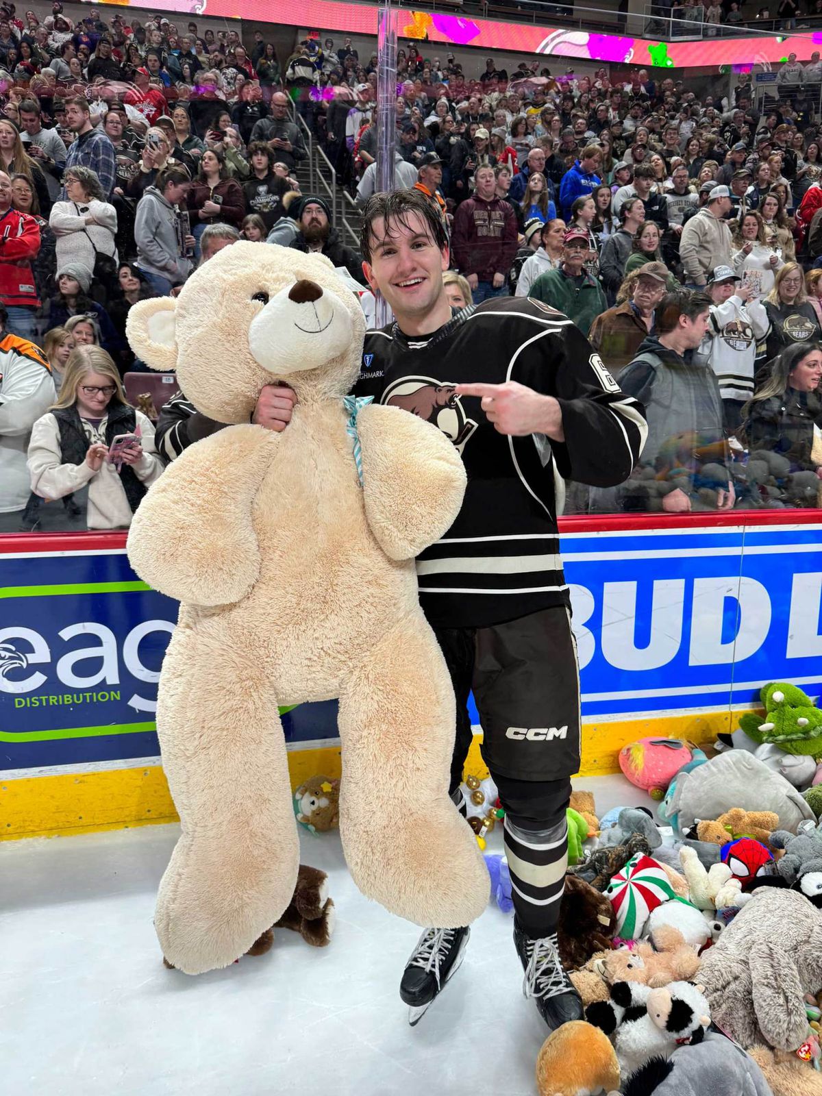 74.599 de jucării de pluș au fost aruncate la un meci de hochei al celor de la Hershey Bears