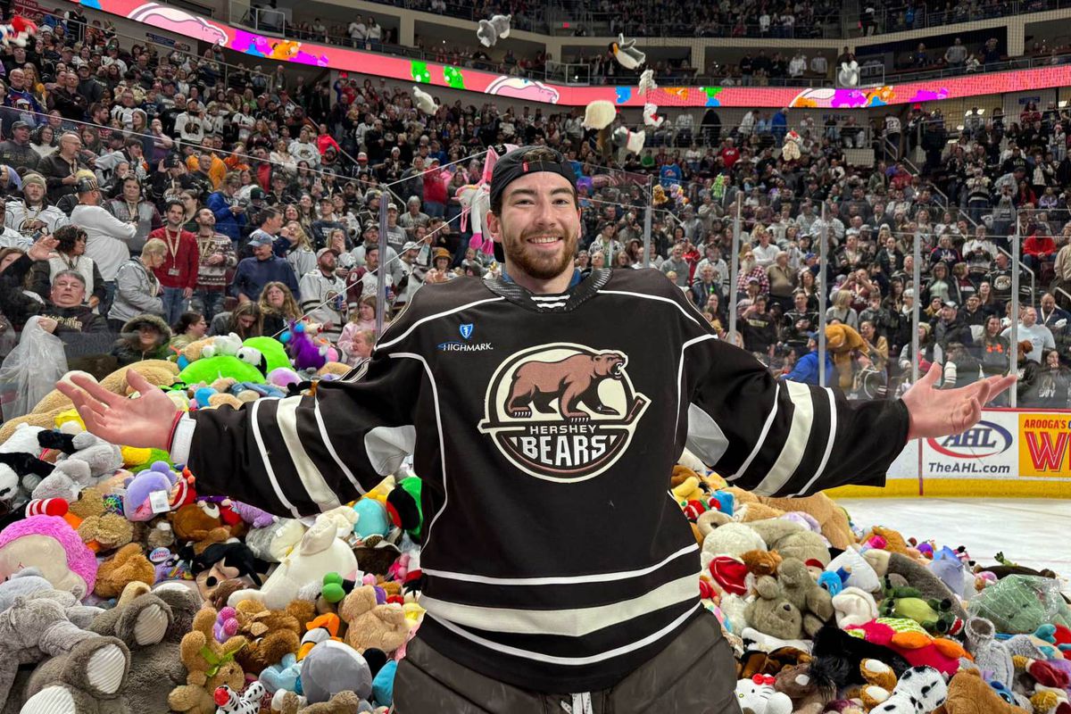 74.599 de jucării de pluș au fost aruncate la un meci de hochei al celor de la Hershey Bears
