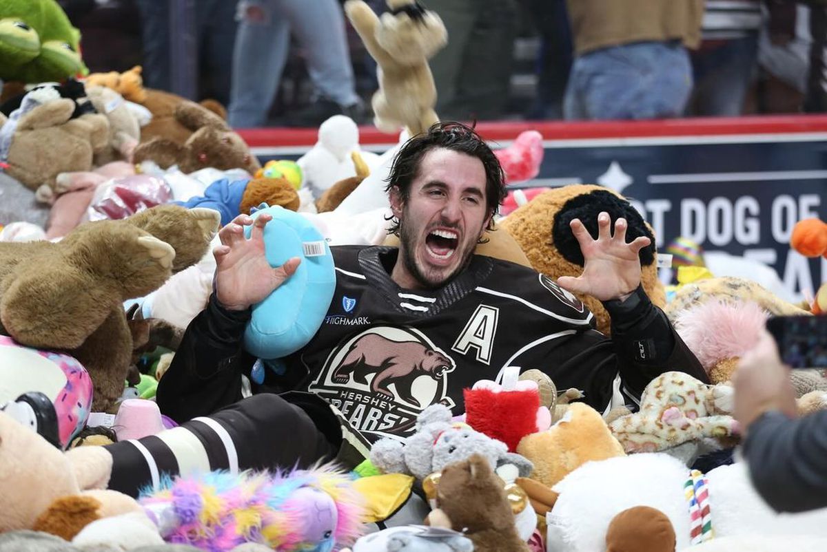 74.599 de jucării de pluș au fost aruncate la un meci de hochei al celor de la Hershey Bears