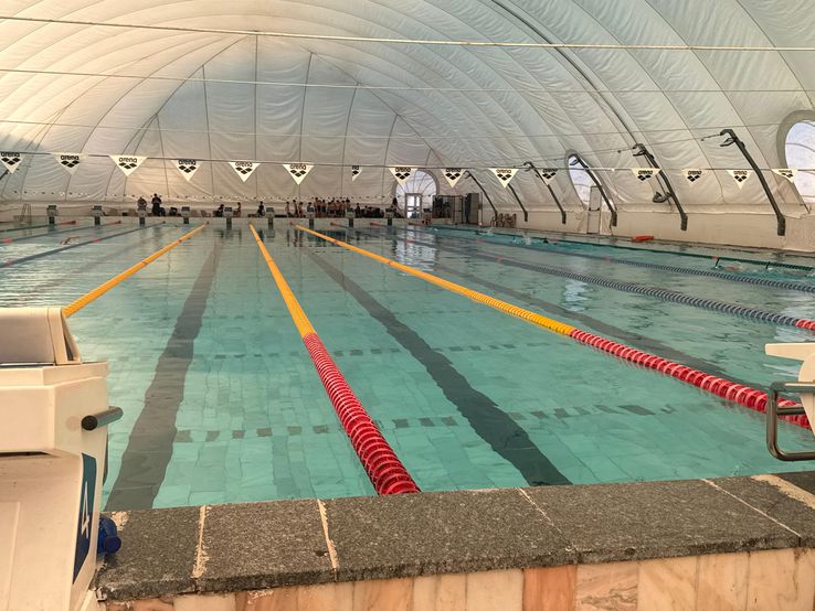 Cortul în care se antrenează David Popovici / FOTO: GSP.ro