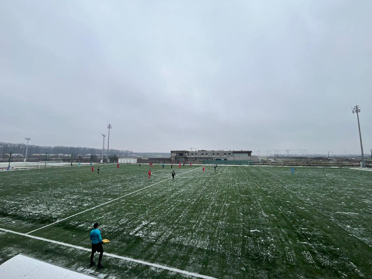 Unirea Slobozia, victorie la scor de tenis, în zăpadă, la primul meci din 2026