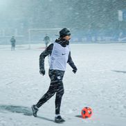 Farul, antrenament în zăpadă/ foto: Facebook @Farul