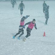 Farul, antrenament în zăpadă/ foto: Facebook @Farul