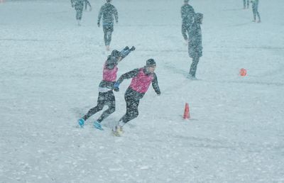 În așteptarea transferurilor, Farul a fost prinsă de ninsoare » Imagini din cantonament