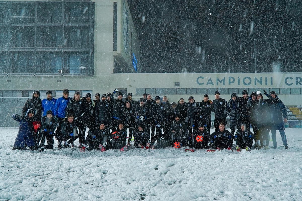 În așteptarea transferurilor, Farul a fost prinsă de ninsoare » Imagini din cantonament