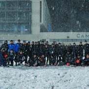 Farul, antrenament în zăpadă/ foto: Facebook @Farul