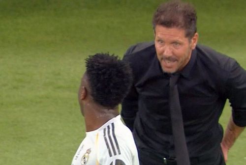 Conflictul dintre Diego Simeone și Vinicius Junior în Atletico - Real Madrid 1-2 din Supercupa Spaniei / Foto: X