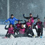 Farul, antrenament în zăpadă/ foto: Facebook @Farul