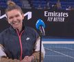 VIDEO Simona Halep îi cucerește pe fanii de la Australian Open: „Da, puteți să îmi spuneți așa”