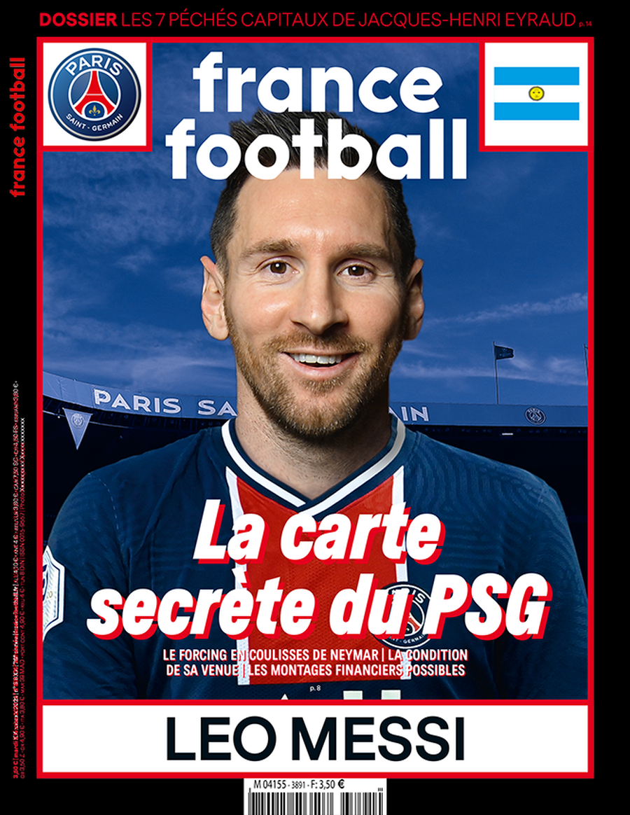 France Football l-a îmbrăcat pe Messi în tricoul lui PSG și anunță dezvăluiri despre „cartea secretă” a francezilor