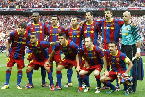 Cea mai bună echipă a Barcelonei din „era Pique”. Foto: Imago
