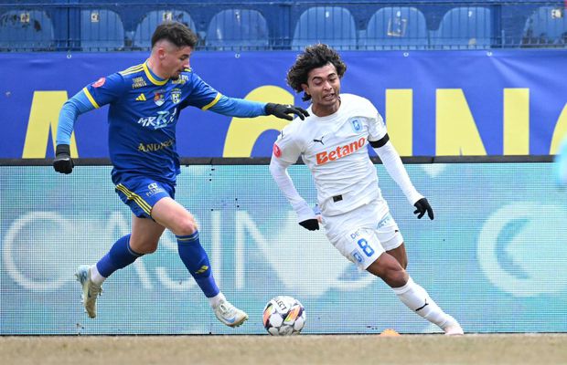 Un gol marcat târziu a decis meciul Unirea Slobozia - Universitatea Craiova » Încă o schimbare de lider în Superliga!