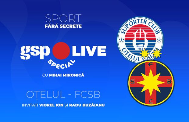 Oțelul - FCSB » Probleme de lot pentru roș-albaștri și apariție rară în studioul GSP Live Special