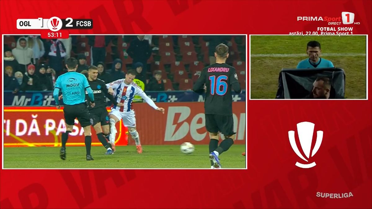N-a scăpat! Gestul pentru care a văzut direct cartonașul roșu în Oțelul - FCSB
