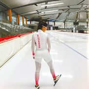 Alexandra Ianculescu, patinatoarea care s-a reprofilat pe o platformă de adulți / foto: Instagram @speed_skater