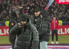 A coborât pe gazon și a transmis un mesaj la stație: „Celor care susțin că Oțelul - FCSB e aranjat...”