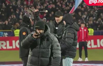 A coborât pe gazon și a transmis un mesaj la stație: „Celor care susțin că Oțelul - FCSB e aranjat...”