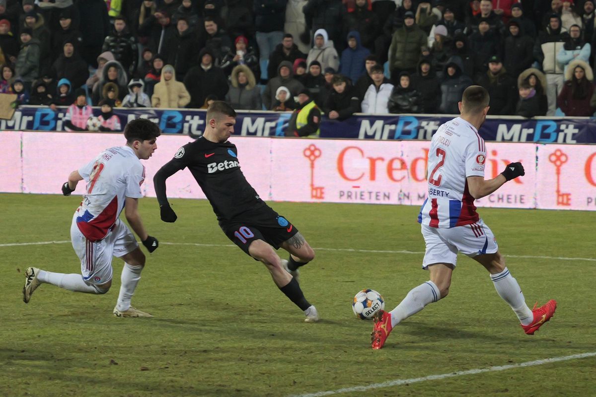 Darius Olaru, după Oțelul - FCSB: „A fost o singură echipă pe teren”