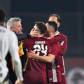 Bergodi, sărind să-l lovească pe Cordea // foto: Imago Images