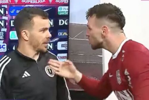 Andrei Cordea l-a tras deoparte pe Dan Nistor înainte de interviu // foto: captură video DigiSport