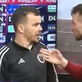 Andrei Cordea l-a tras deoparte pe Dan Nistor înainte de interviu // foto: captură video DigiSport