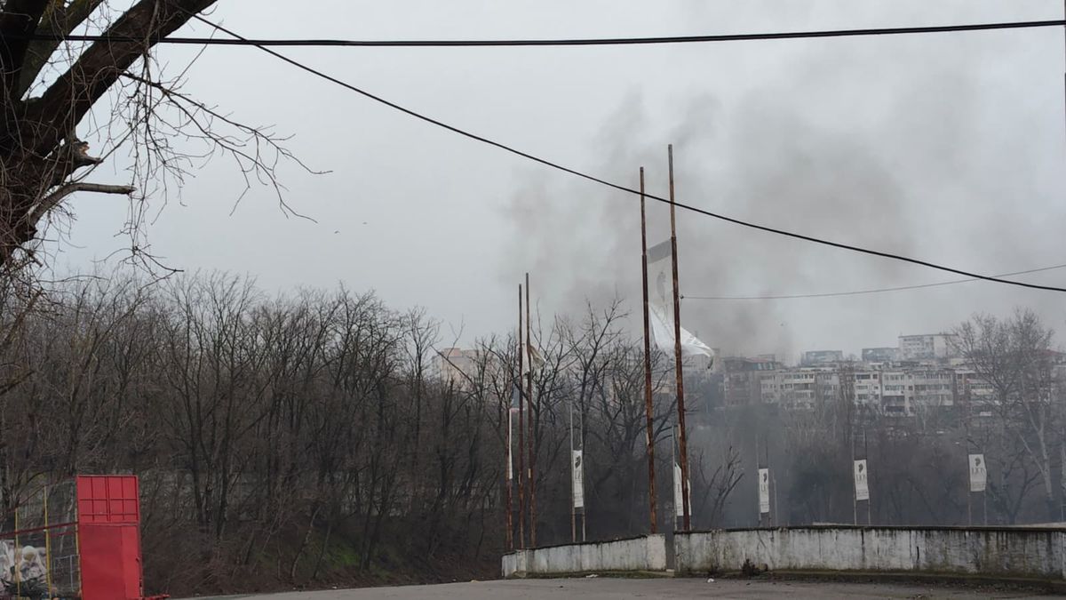 Incendiu la un kilometru de stadion înainte de Oțelul - FCSB
