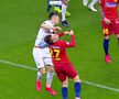 FCSB - CRAIOVA // FOTO Ciocnire groaznică, după două minute de la start: Darius Olaru, dus cu ambulanța la spital!