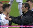 FCSB - CRAIOVA // FOTO Ciocnire groaznică, după două minute de la start: Darius Olaru, dus cu ambulanța la spital!