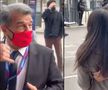 Momentul dintre Joan Laporta și susținătoarea Barcelonei // foto: captură @  Twitter