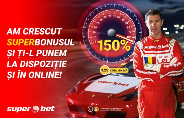 Câștigă bani în plus cu fiecare meci adăugat pe bilet! La 25 de evenimente ai bonus 150%. Beneficiază de el și în online!