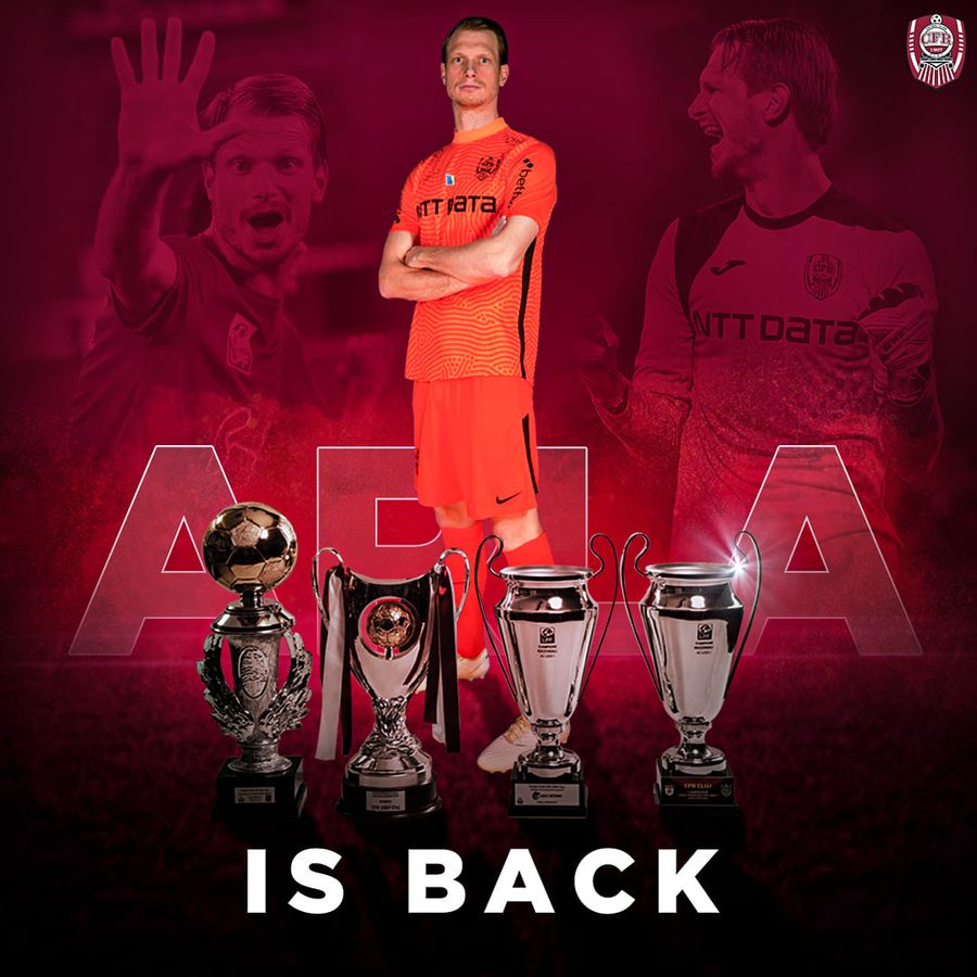 Giedrius Arlauskis, prezentat oficial FOTO Facebook Fotbal Club CFR 1907 CLUJ-NAPOCA Giedrius Arlauskis, prezentat oficial FOTO Facebook Fotbal Club CFR 1907 CLUJ-NAPOCA