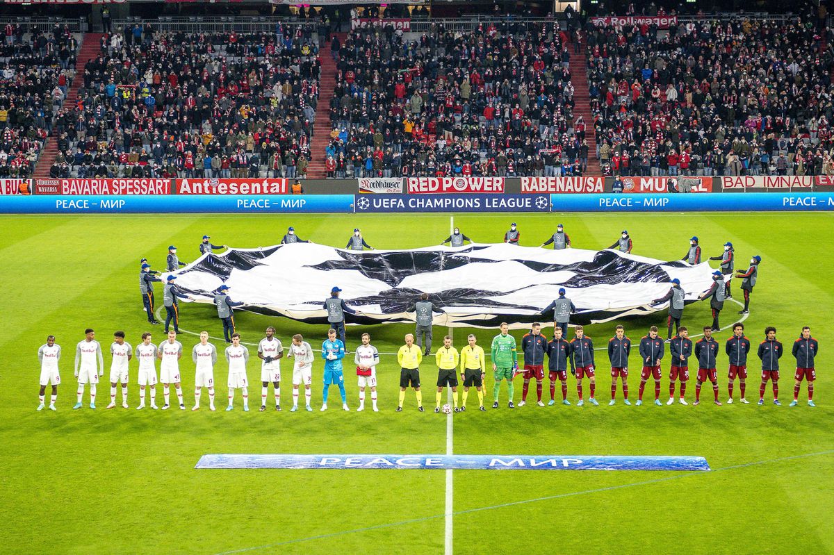 Bayern - Salzburg și Liverpool - Inter, mesaje pentru pace în Ucraina