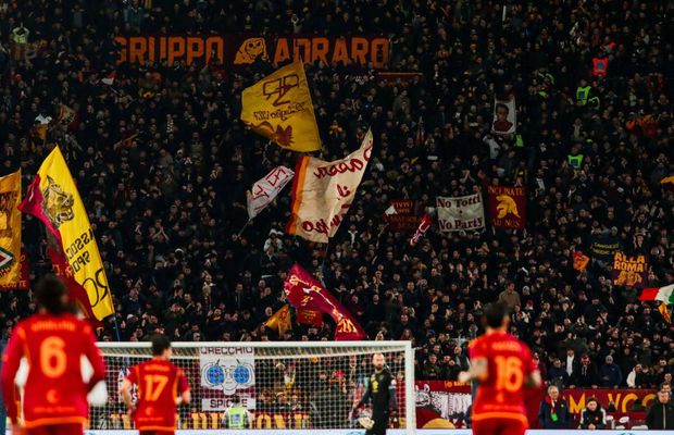 Mesaj scandalos afișat de ultrașii lui AS Roma la meciul cu Brighton » Atac reprobabil la adresa Reginei Angliei