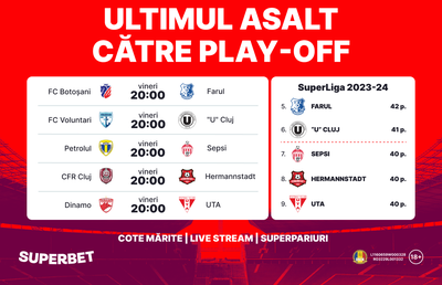 Cote mărite în ziua decisivă pentru play-off!