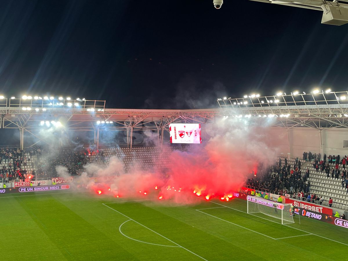 Dinamo și UTA Arad, sancțiuni FĂRĂ PRECEDENT după bătaia dintre suporteri de la meciul direct