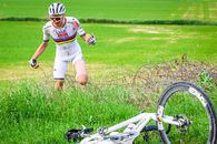 Tadej Pogacar a câștigat pentru a treia oară  „Strade Bianche” în ciuda unei căzături care a lăsat urme