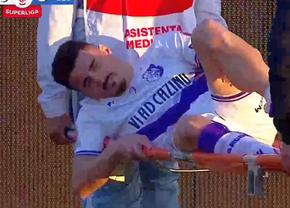 Căpitanul din play-off, scos cu targa de pe teren » Culmea: accidentat și suspendat în aceeași fază