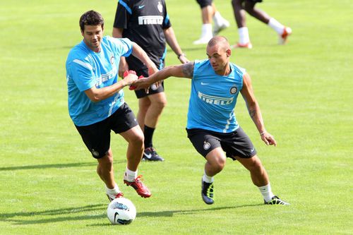 Cristi Chivu și Wesley Sneijder, pe vremea când scriuau istorie la Inter / Foto: Imago