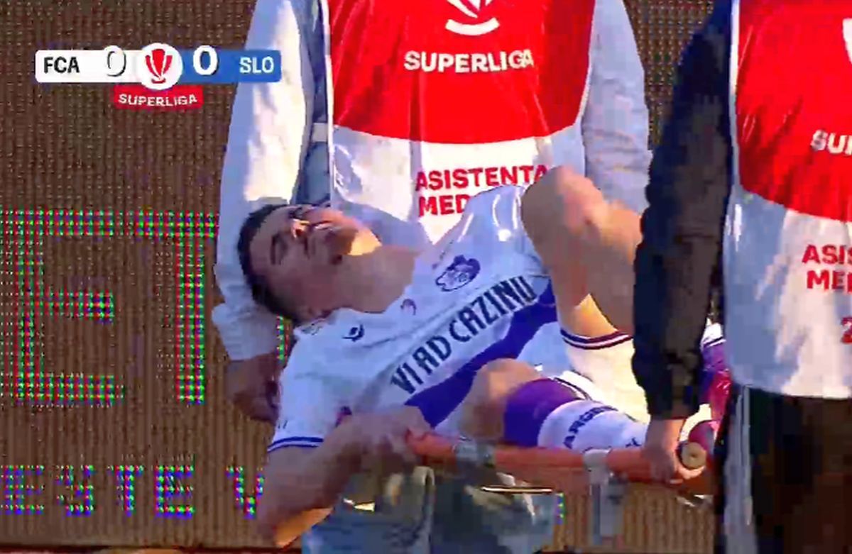 Căpitanul din play-off, scos cu targa de pe teren » Culmea: accidentat și suspendat în aceeași fază