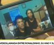 Ronaldinho a aflat că va pleca din închisoare printr-un apel video // sursă foto: captură YouTube @ ABC TV Paraguay