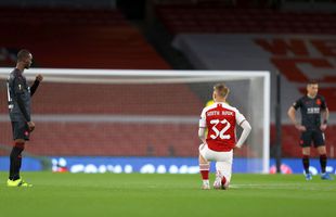 Controversă pe „Emirates” » Jucătorii lui Arsenal și arbitrul au îngenuncheat, fotbaliștii Slaviei i-au privit din picioare: „Dezgustător”