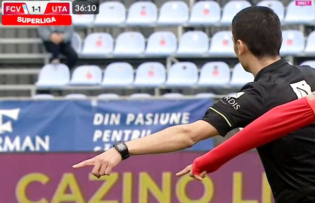Au bătut recordul în camera VAR! » NOUĂ minute de așteptare într-una dintre cele mai bizare faze din Liga 1