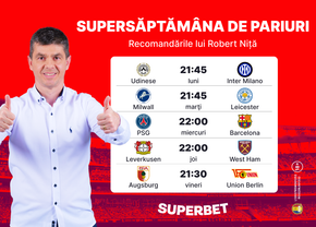 Începe o nouă săptămână de pariuri! Vezi recomandările lui Robert Niță din SuperSocial