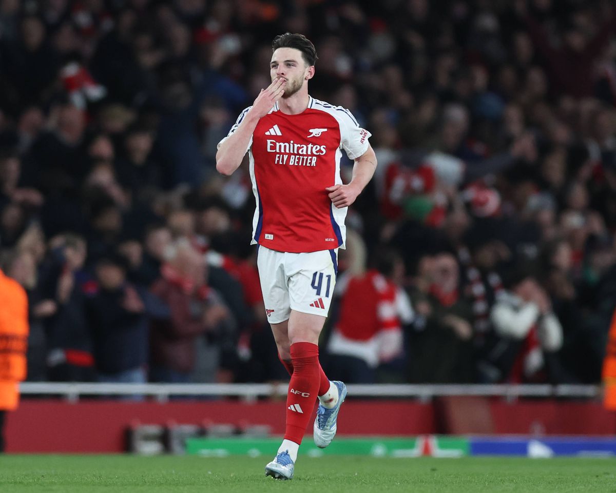 Declan Rice, „dublă” în Arsenal - Real Madrid