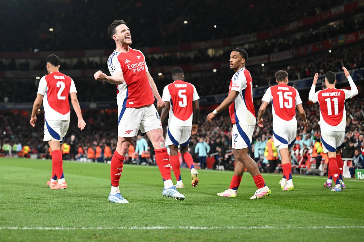 Declan Rice, „dublă” în Arsenal - Real Madrid