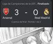 Cele mai tari meme-uri, după Arsenal - Real Madrid 3-0