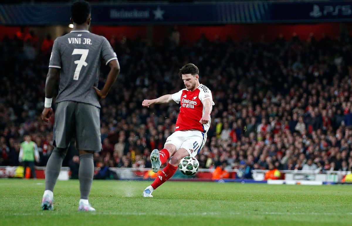 Declan Rice, „dublă” în Arsenal - Real Madrid