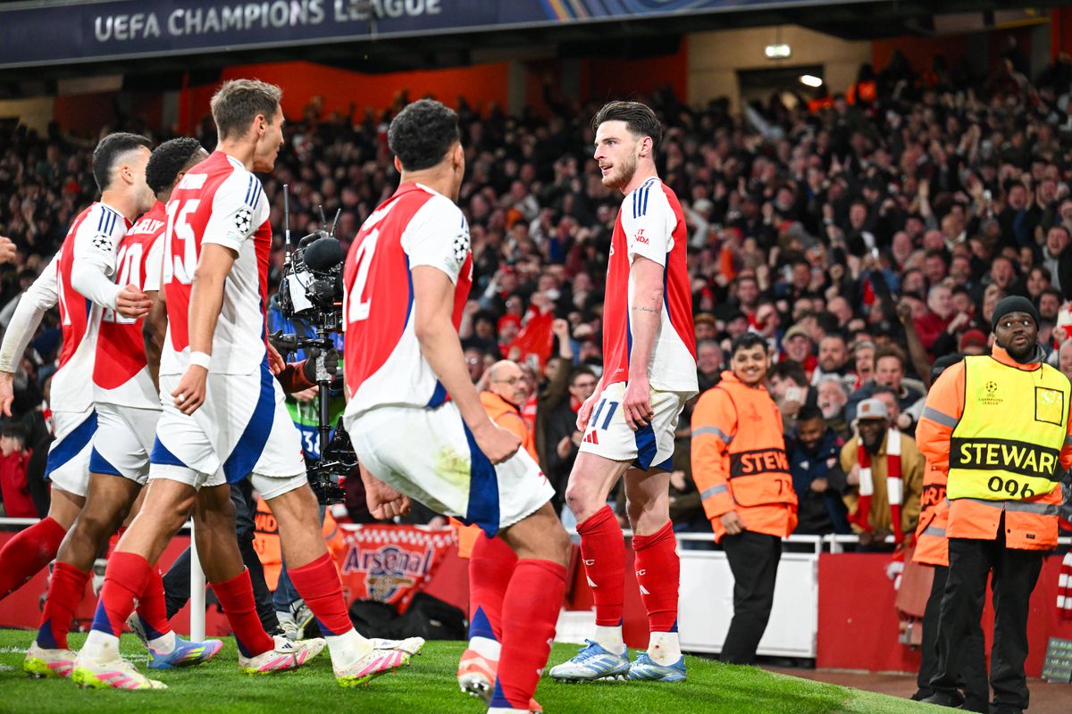 Declan Rice, „dublă” în Arsenal - Real Madrid