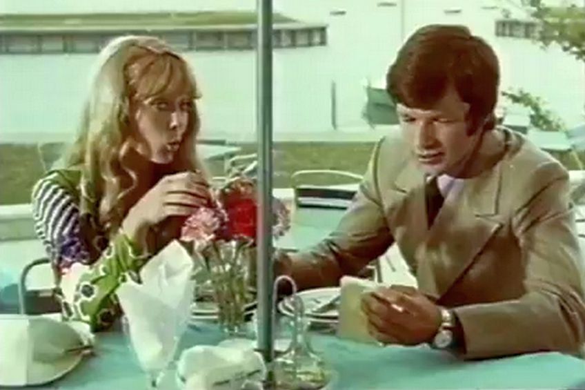 Sandu Boc în „Nu filmăm să ne-amuzăm”, film din 1975 în care a jucat și Toma Caragiu